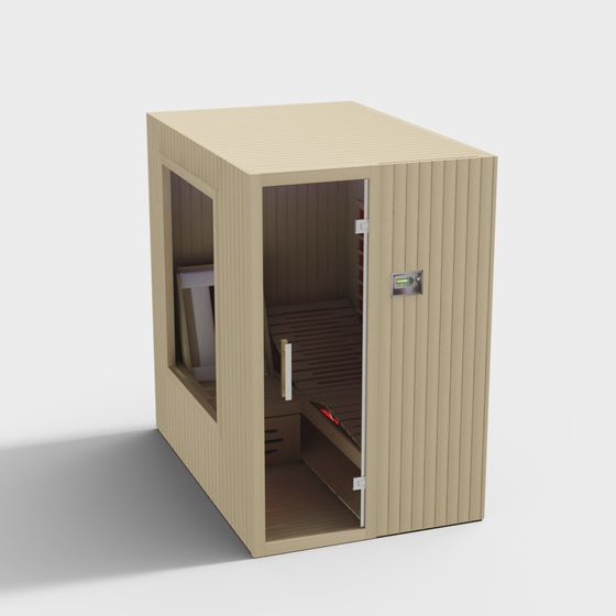 Modern Minimalist Sauna Room 3D model