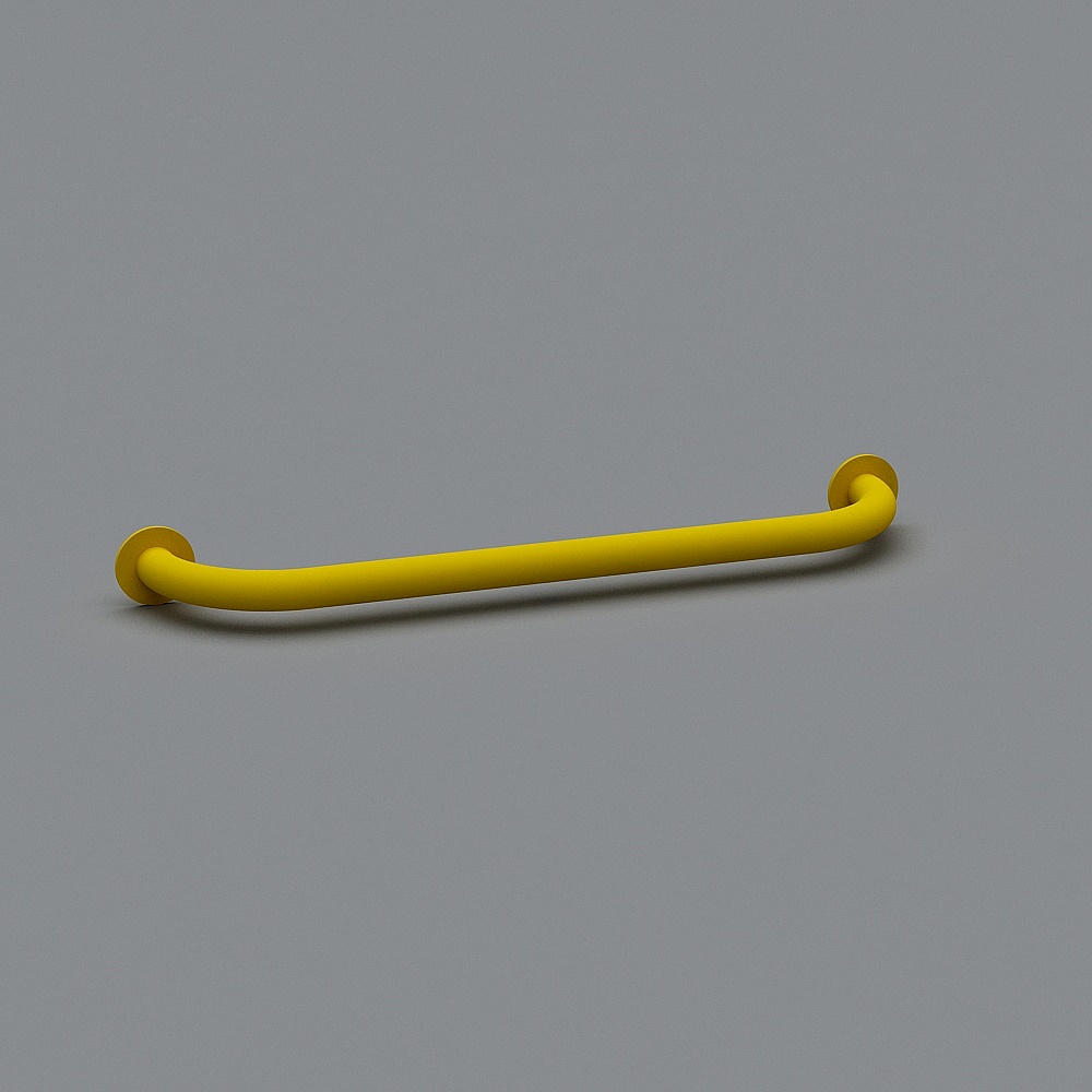 Low-Polygon Yellow Handrail 3D model