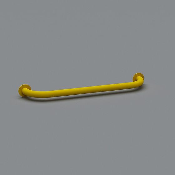 Low-Polygon Yellow Handrail 3D model