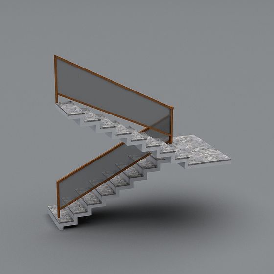Elegant Modern Staircase 3D model