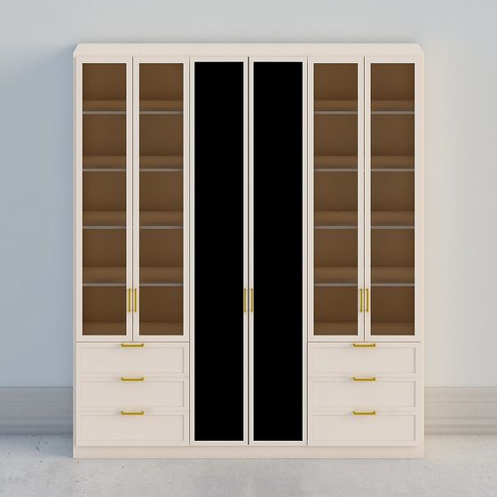 Elegant Minimalist Bookshelf 3D model