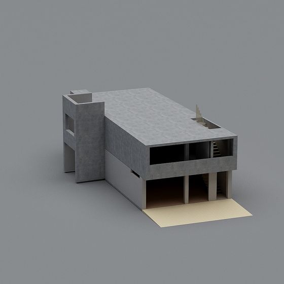 Unique Low-Polygon Industrial Style 3D Model