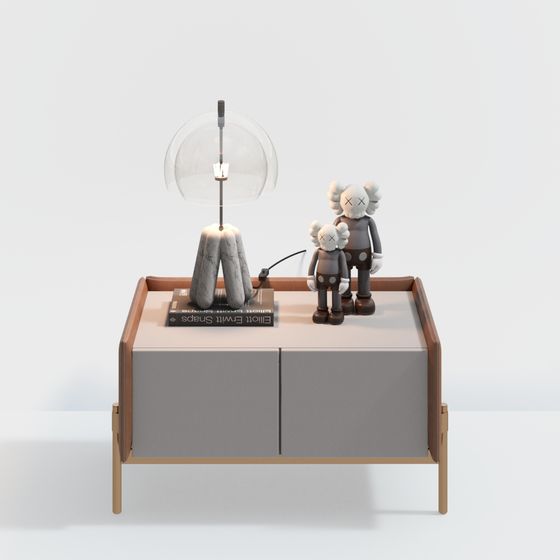 Minimalist Living Room Side Cabinet 3D model