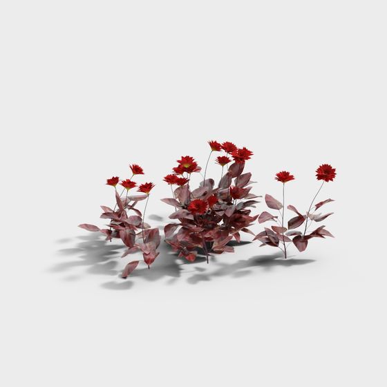 Vibrant Low Polygon Floral 3D Model