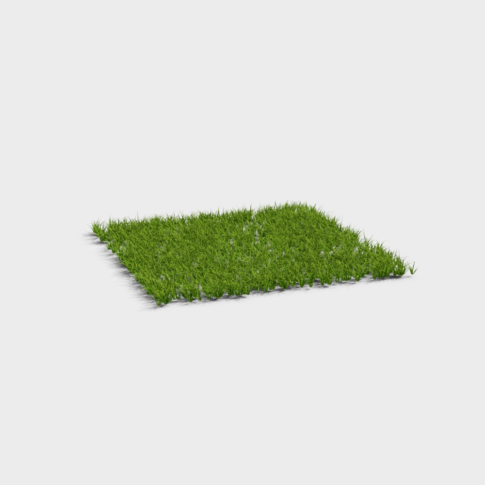 Lush Grassland 3D Model – Detailed Low-Poly Grass