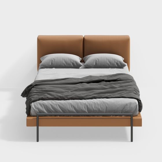Modern Minimalist Bed Frame 3D model