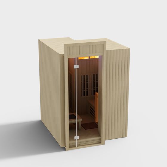Charming Low-Polygon Sauna 3D Model for Relaxation