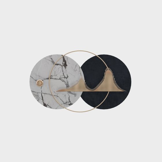 Marble Sound Wave Coasters 3D model