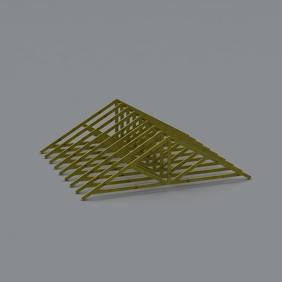 Golden Metal Frame Roof 3D model