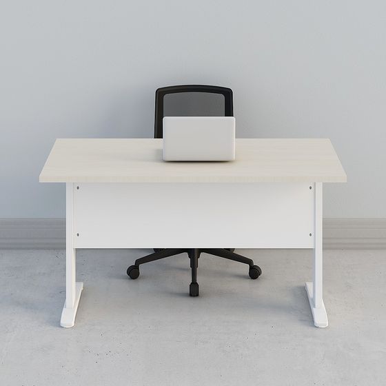 Minimalist Office Desk 3D model for Modern Spaces