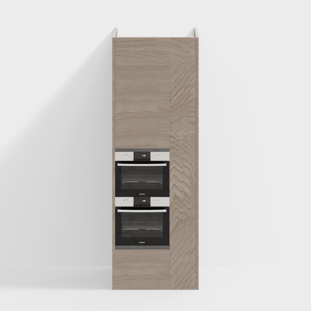 Minimalist Low-Poly Kitchen Cabinet 3D model