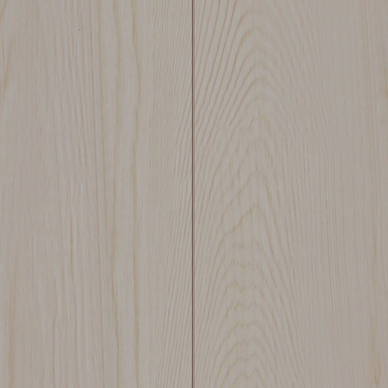 Light ash wood flooring plank with natural grain texture on white background