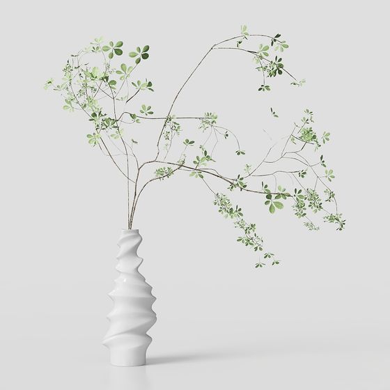 Natural Harmony Vase 3D model for Creative Spaces