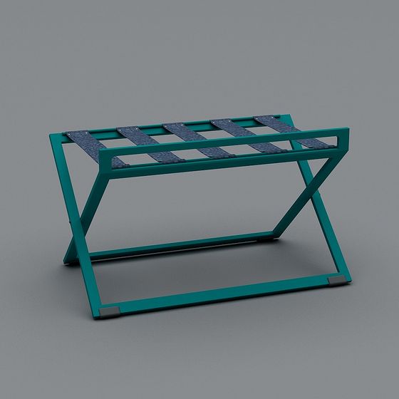 Stylish Luggage Rack 3D model for Modern Spaces