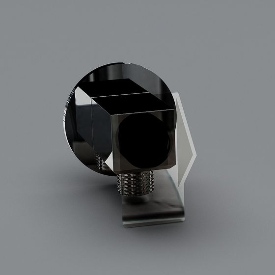 Geometrically Inspired Black Metallic 3D Model