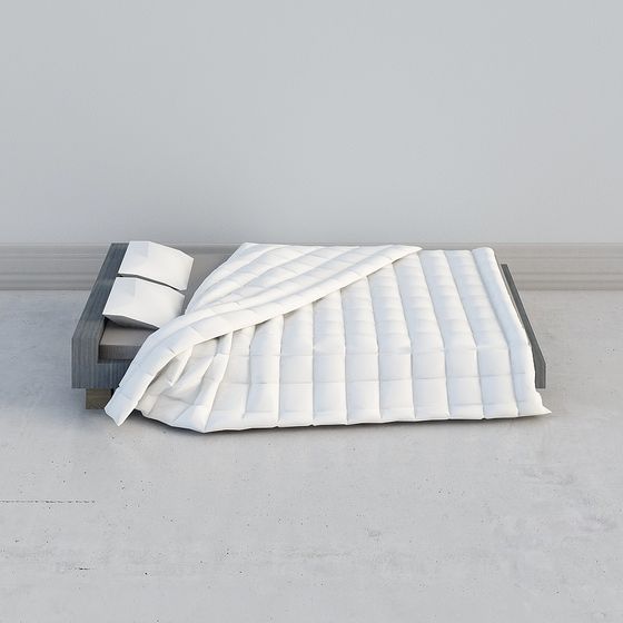 Minimalist 3D Bed Model Design for Modern Interiors