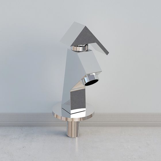 Futuristic Low-Poly Faucet 3D model