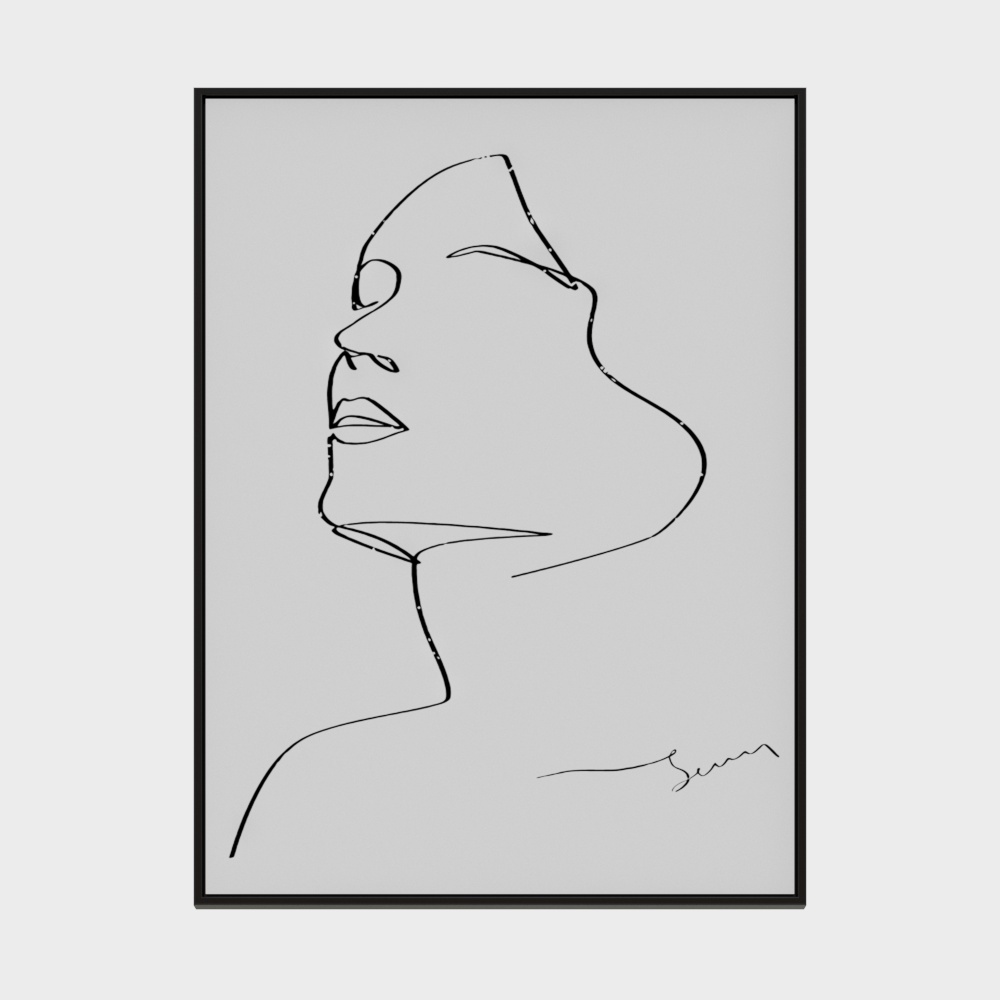 Abstract Silhouette 3D model for Modern Art