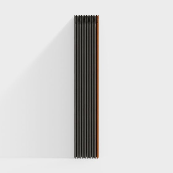 Striped Column Low-Poly High-Detail 3D Model