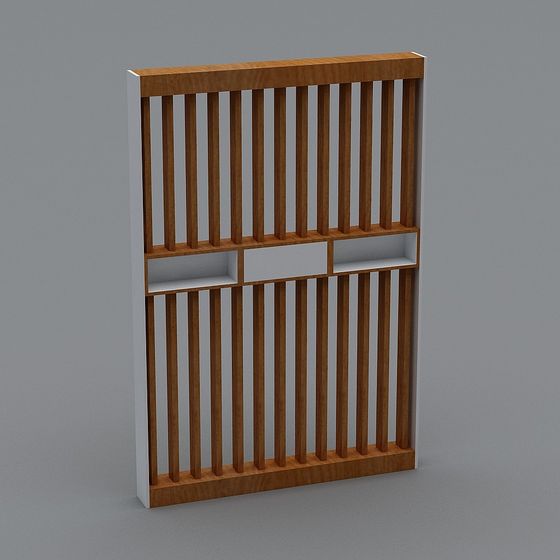 Stylish Low-Poly Bookshelf 3D model for Creative Spaces