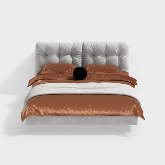 Modern Low-Polygon Bed 3D model for Creative Projects