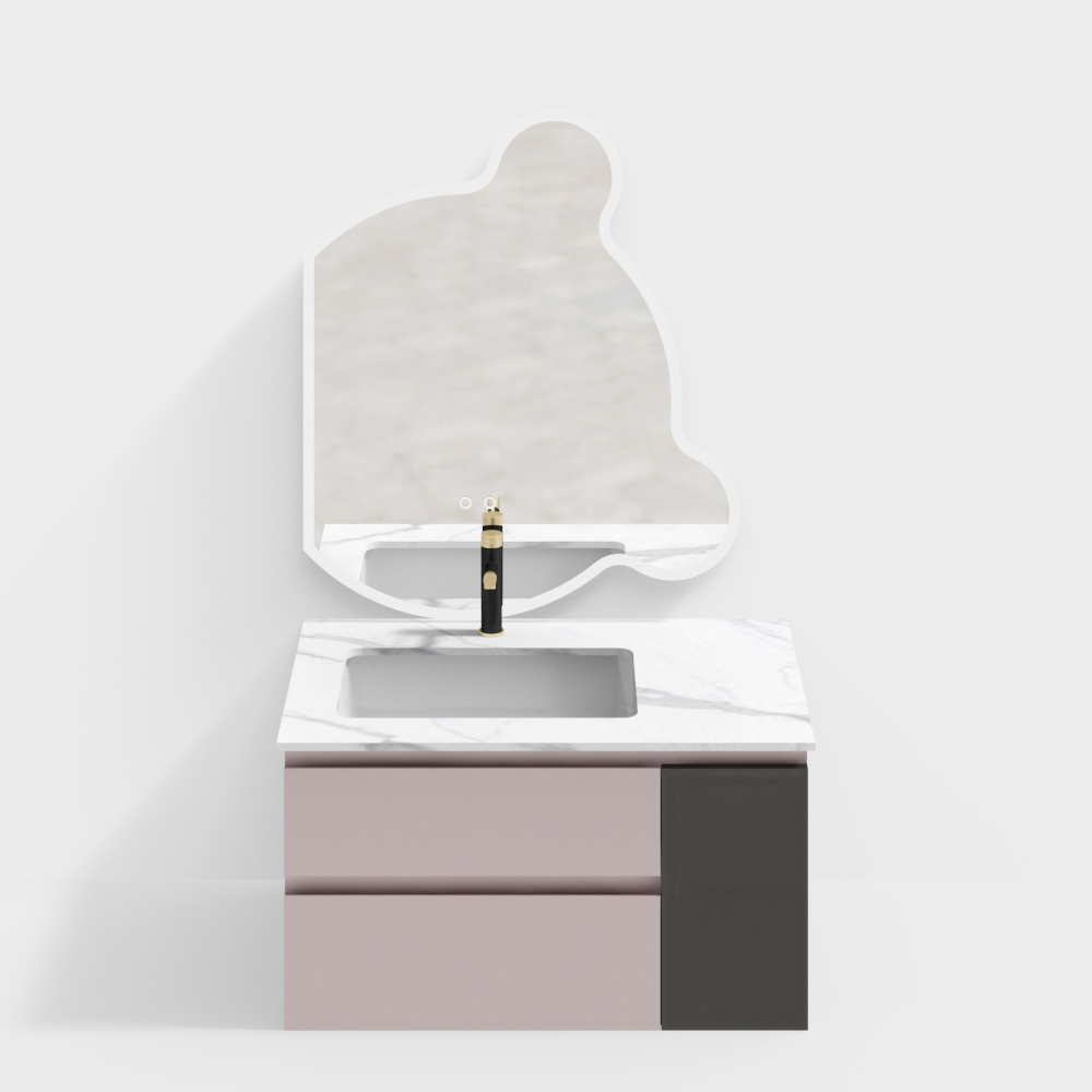 Salle de bains Afterburner-Dongcheng Villa-Armoire de salle de bains non standard personnalisée 7