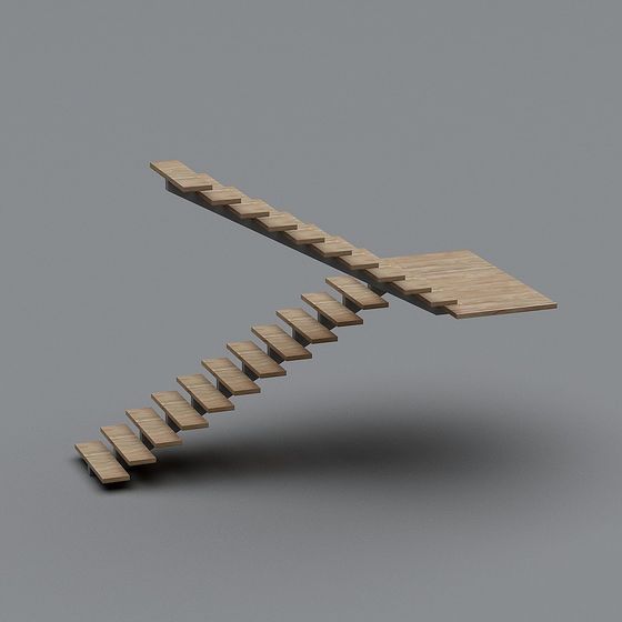 Suspended Staircase 3D model for Creative Projects