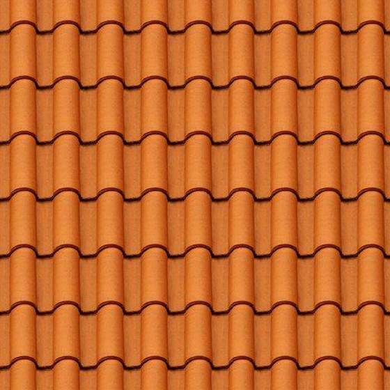 Painted Pottery Tile 3D Model in Orange