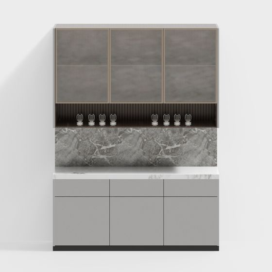 Minimalist Kitchen Cabinet 3D model