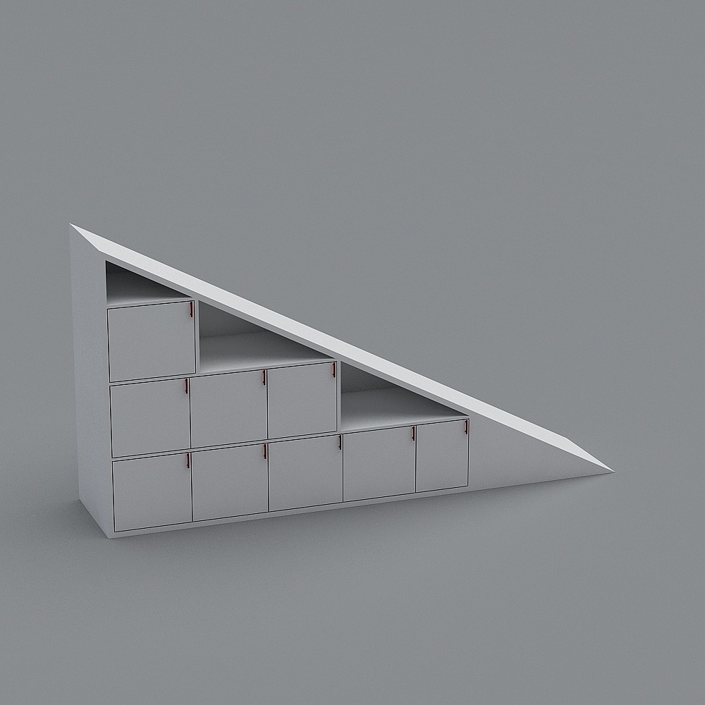 Triangular Storage Cabinet 3D model