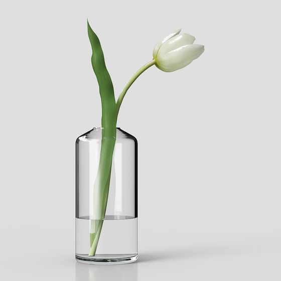 Green Vase 3D Model for Floral Arrangements