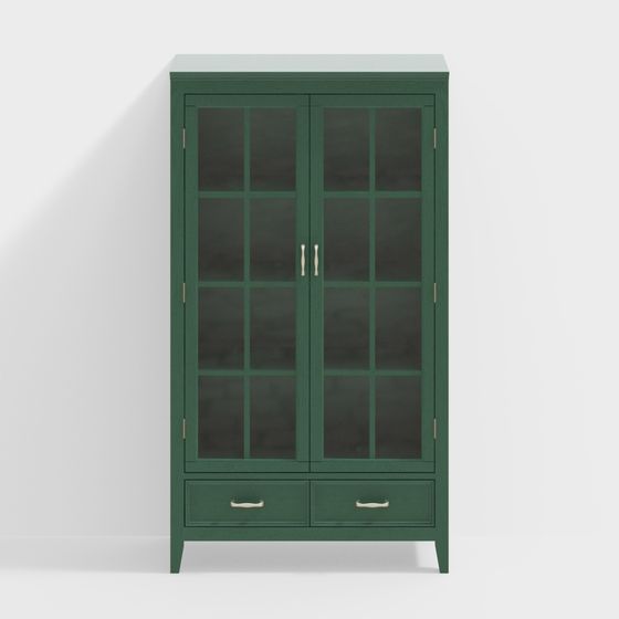Vintage-Style Storage Cabinet 3D model