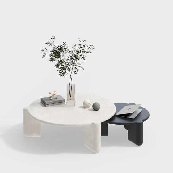 Wabi-Sabi Style Side Table 3D Model