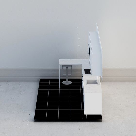 Minimalist Kitchen 3D model