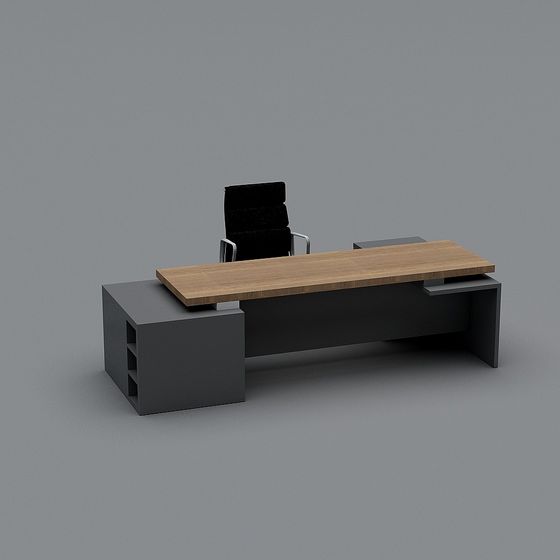 Sleek Modern Office Desk 3D model for Creative Projects
