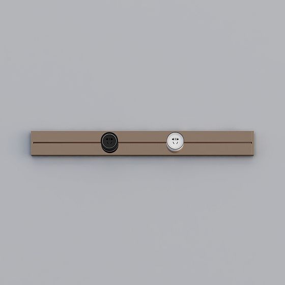 Modern Minimalist 3D Socket Panel Model