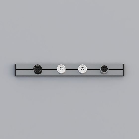 Stylish Low-Poly Power Socket 3D Model