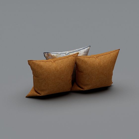 Cozy Corner 3D model with Colorful Cushions