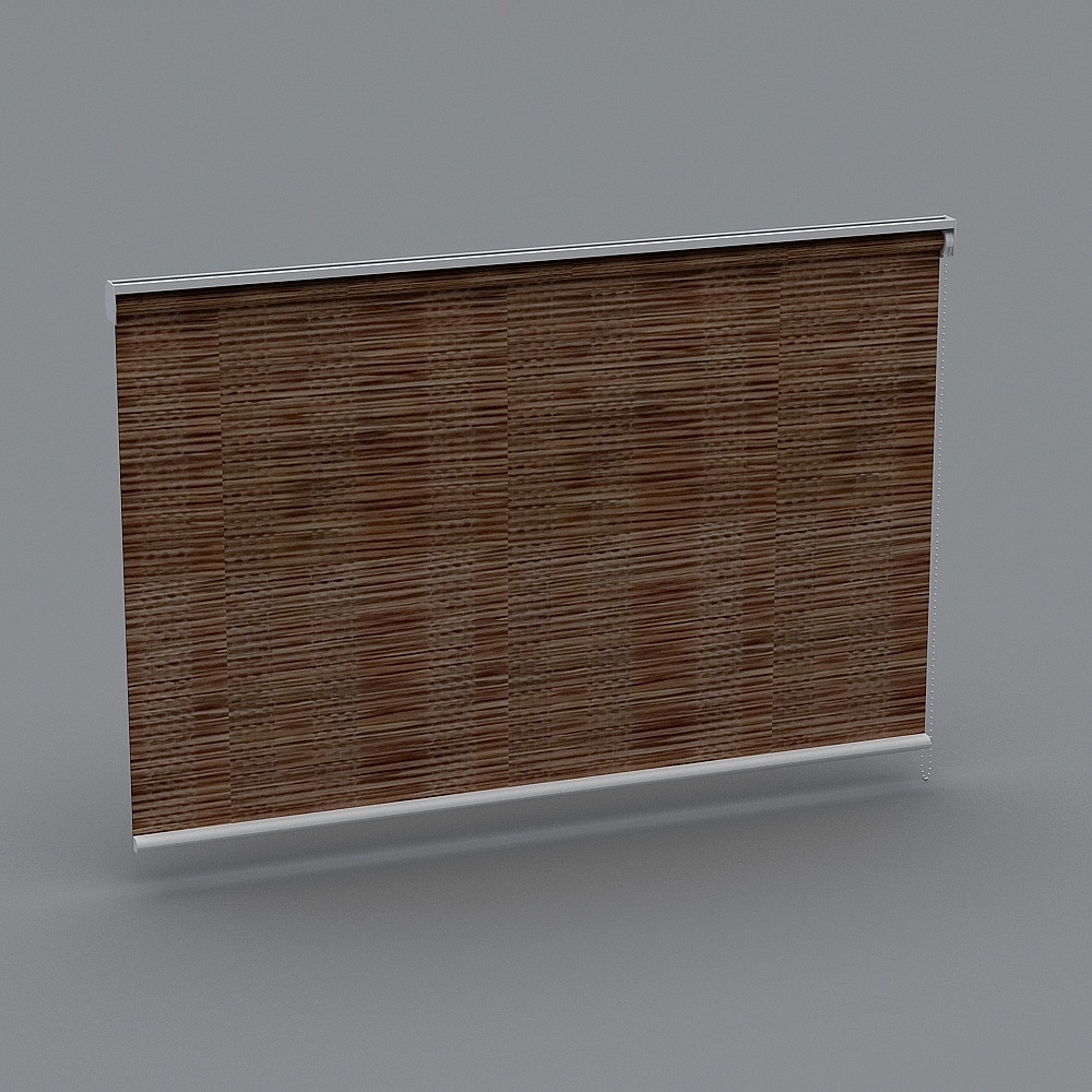 Bamboo Curtain Roll-Up Door 3D model