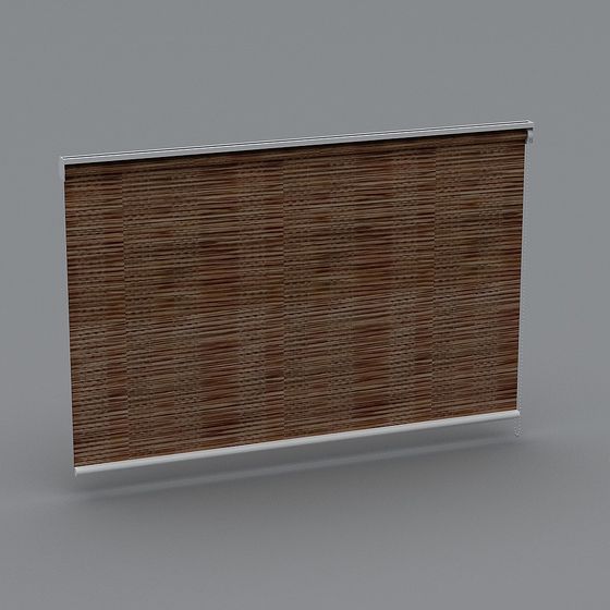 Bamboo Curtain Roll-Up Door 3D model