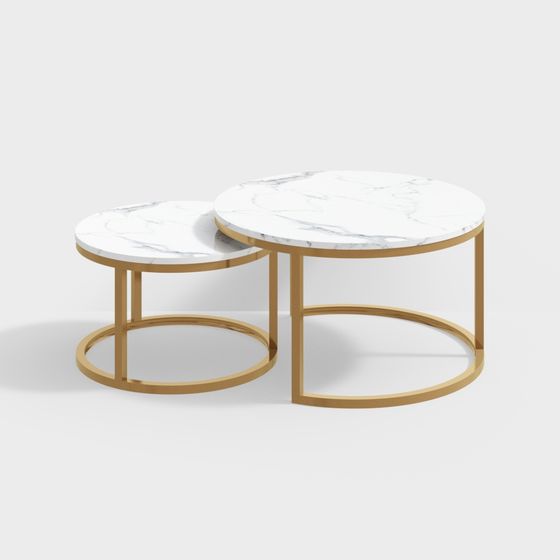 Elegant Round Table Set 3D model for Modern Designs