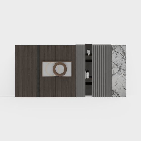 Stylish Urban Minimalist Cabinet 3D model