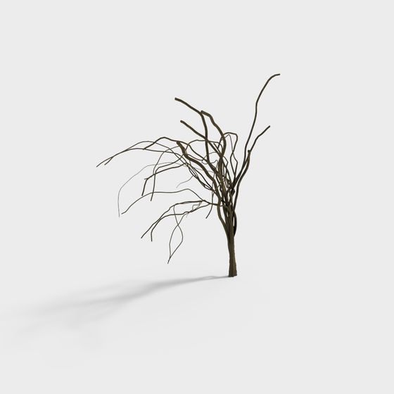 Winter Solitary Tree 3D model for Creative Projects