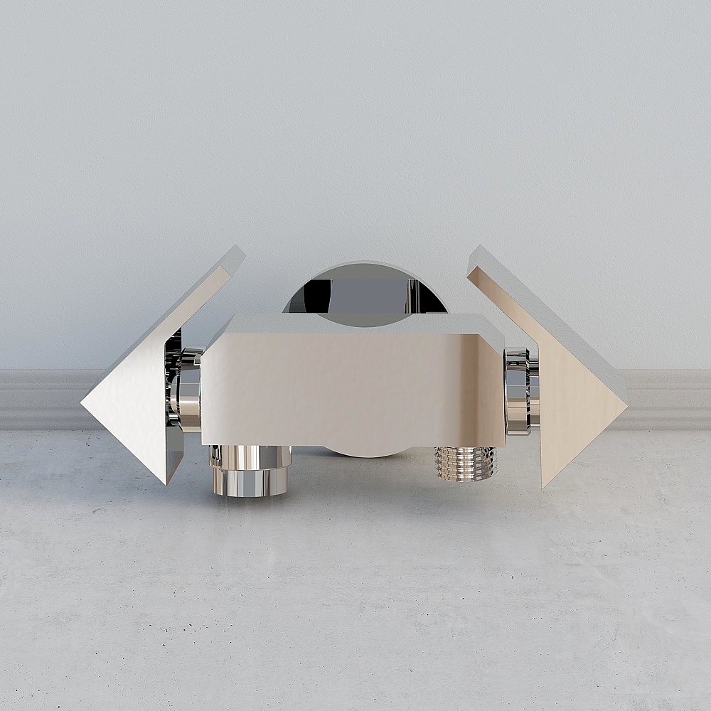 Futuristic Minimalist 3D model with Metallic Texture