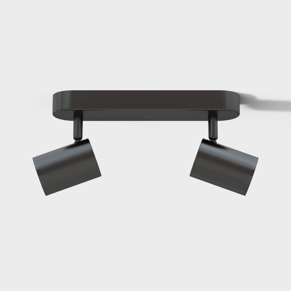 Умный цветной спот для монтажа на поверхность - черный - двойная голова