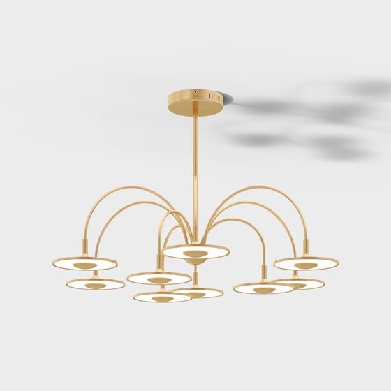 44028 ゴールデンブランチ ジェイドリーフ導光板 シャンデリア 9ヘッド