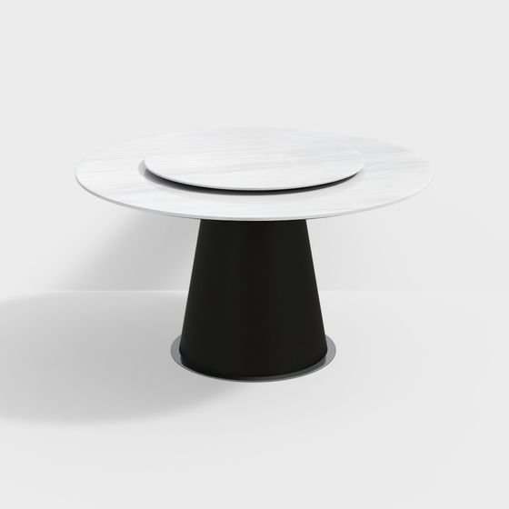 Round Dining Table 3D Model