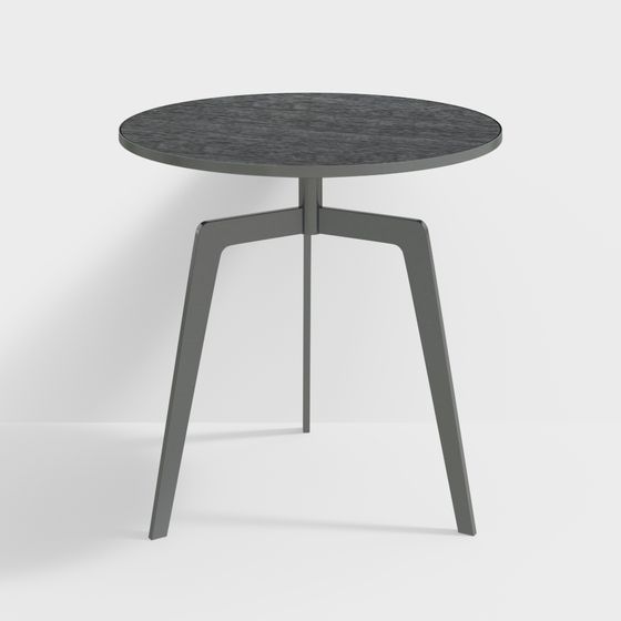 Stylish Minimalist Round Table 3D model