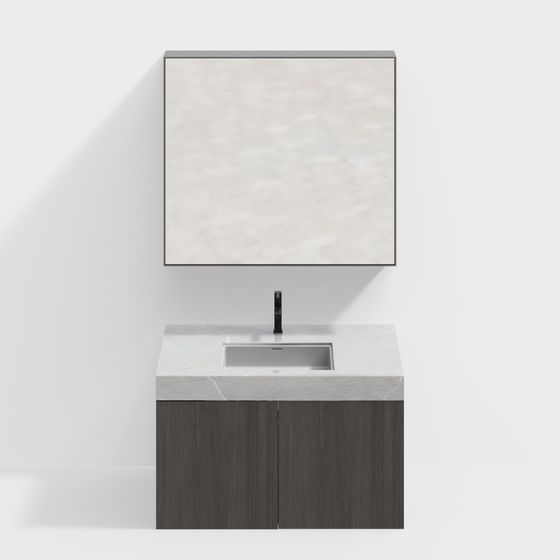 Minimalist Bathroom Vanity 3D model