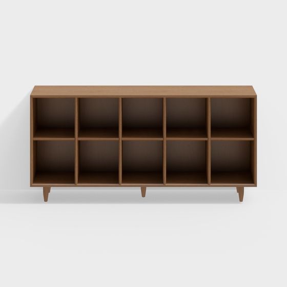 Mid-Century Bookshelf 3D model